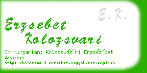 erzsebet kolozsvari business card